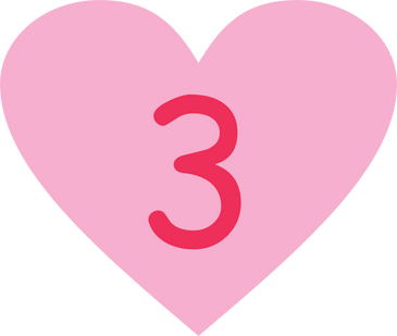Heart with Number 3