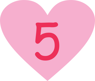Heart with Number 5
