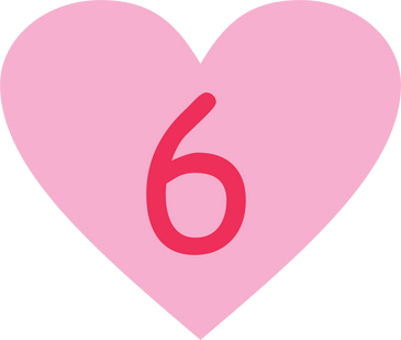 Heart with Number 6