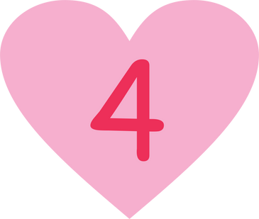 Heart with Number 4
